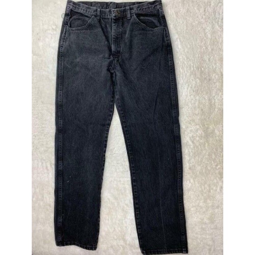 Rustler Jeans Mens Size 36x34 Black Cotton Straight Leg